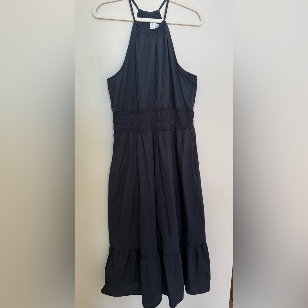 NWT NWT A new day Sleeveless Poplin Halter Neck Midi Dress L - Picture 2 of 5